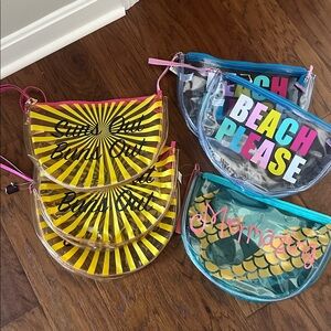 Net Set of 6 Transparent Pouch Set